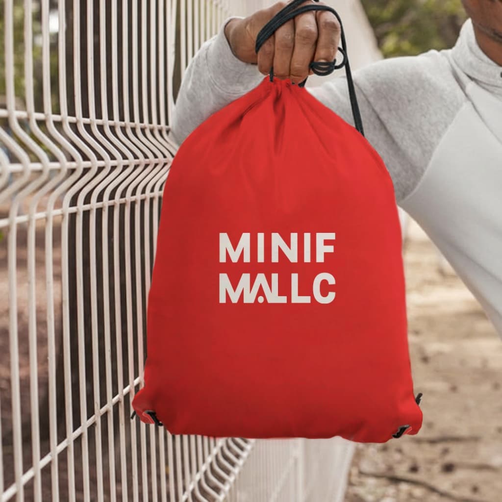 กระเป๋าเชือกรูด MINIMALL FC กระเป๋าผ้าร่ม ใส่ของได้รองเท้า เสื้อผ้า Workout Sport ออกกำลังกายและกีฬา รูปที่ 4