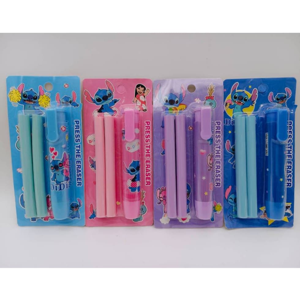 แพ็ค12 ชุด ลายการ์ตูน ยางลบกด+ไส้รีฟิว แฟนซี ลายการ์ตูนน่ารัก สีสวยน่าใช้ เครื่องเขียน โรงเรียน รูปที่ 9