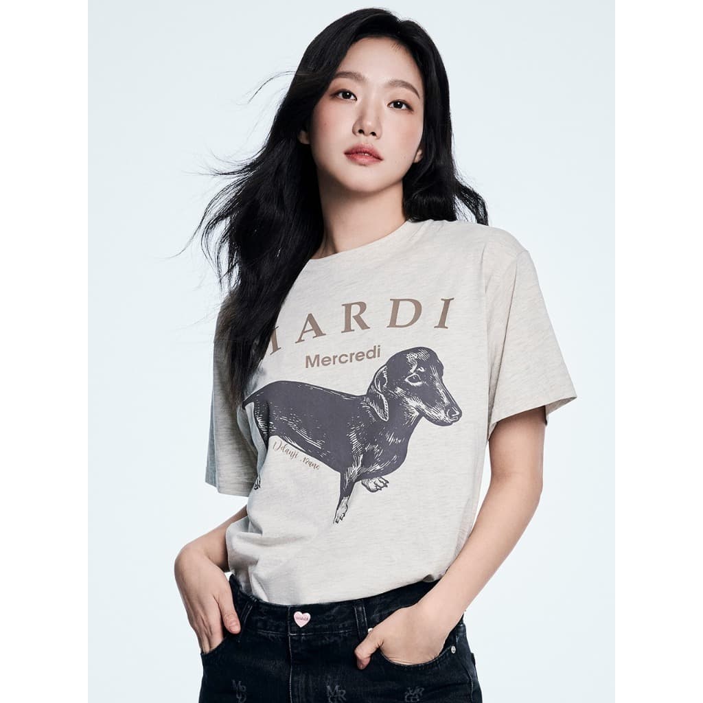 Mardi Mercredi Tshirt Ddanji (Light Beige, Ivory Pink, White Tangerine, Grey White, Oatmeal Taupe, Ivory Pink) รูปที่ 4