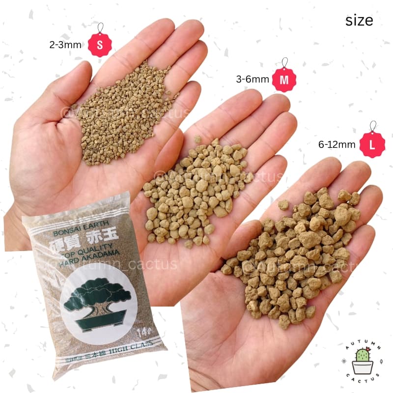 อะคาดามะ ดินญี่ปุ่น AKADAMA SOIL ใช้โรยหน้า กระบองเพชร ไม้อวบน้ำ บอนไซ 1-3mm 3-6mm 500g เกรดพรีเมี่ยม 3แถบ รูปที่ 2