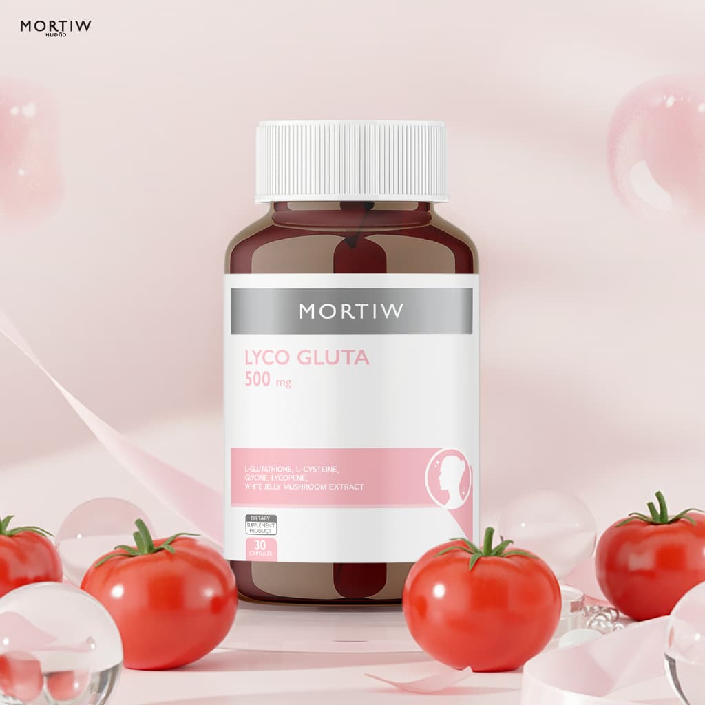 MORTIW Lyco Gluta - อาหารเสริมผิวขาว กลูต้า ไลโคปีน ผิวใส - 30 แคปซูล รูปที่ 6
