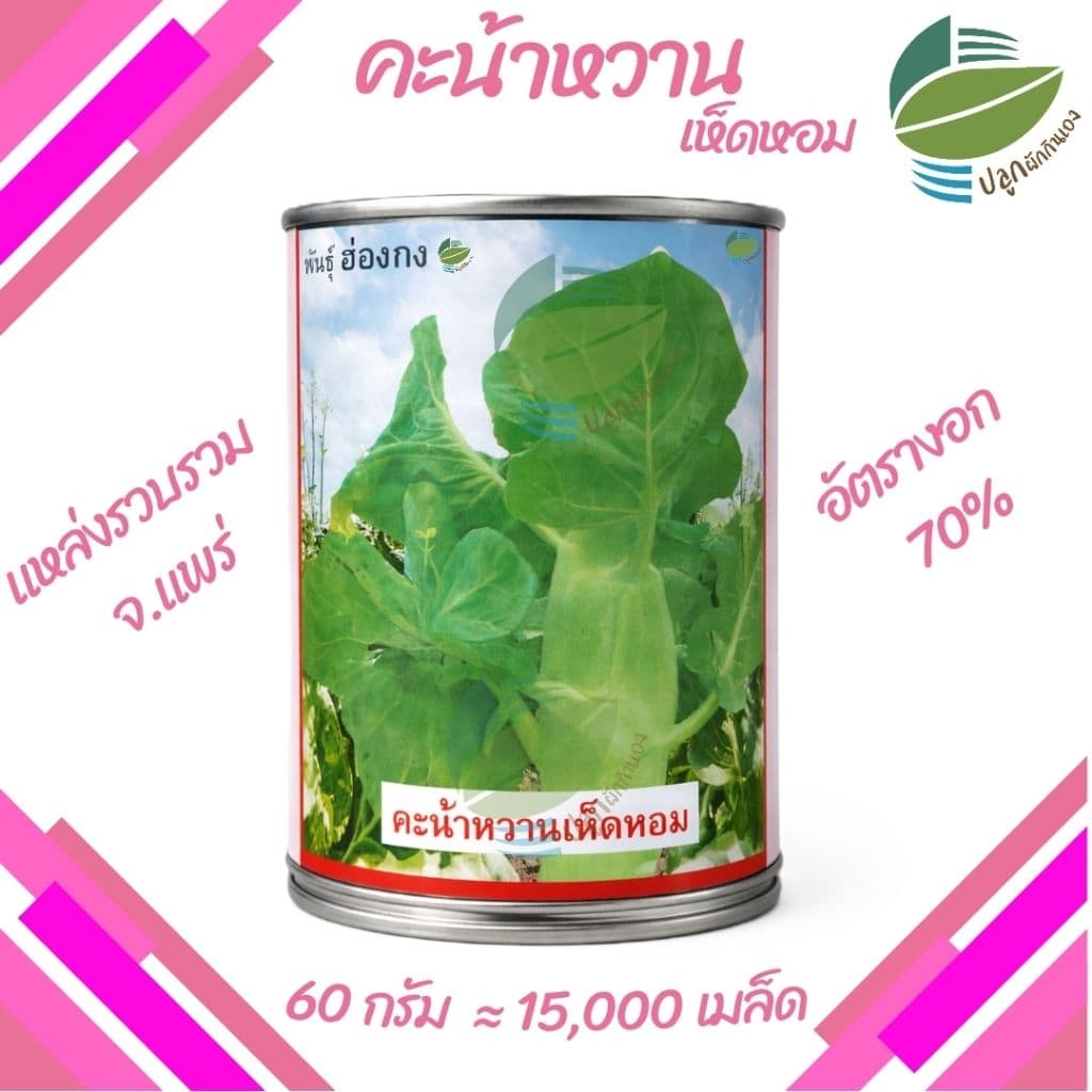 เมล็ดพันธุ์ คะน้าเห็ดหอม ตราลูกโลก รูปที่ 2