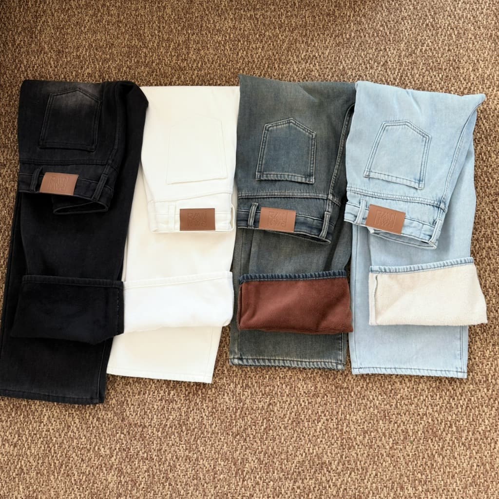 Roomry.n - Wool jeans กางเกงยีนส์กระบอก กางเกงบุขน รูปที่ 2