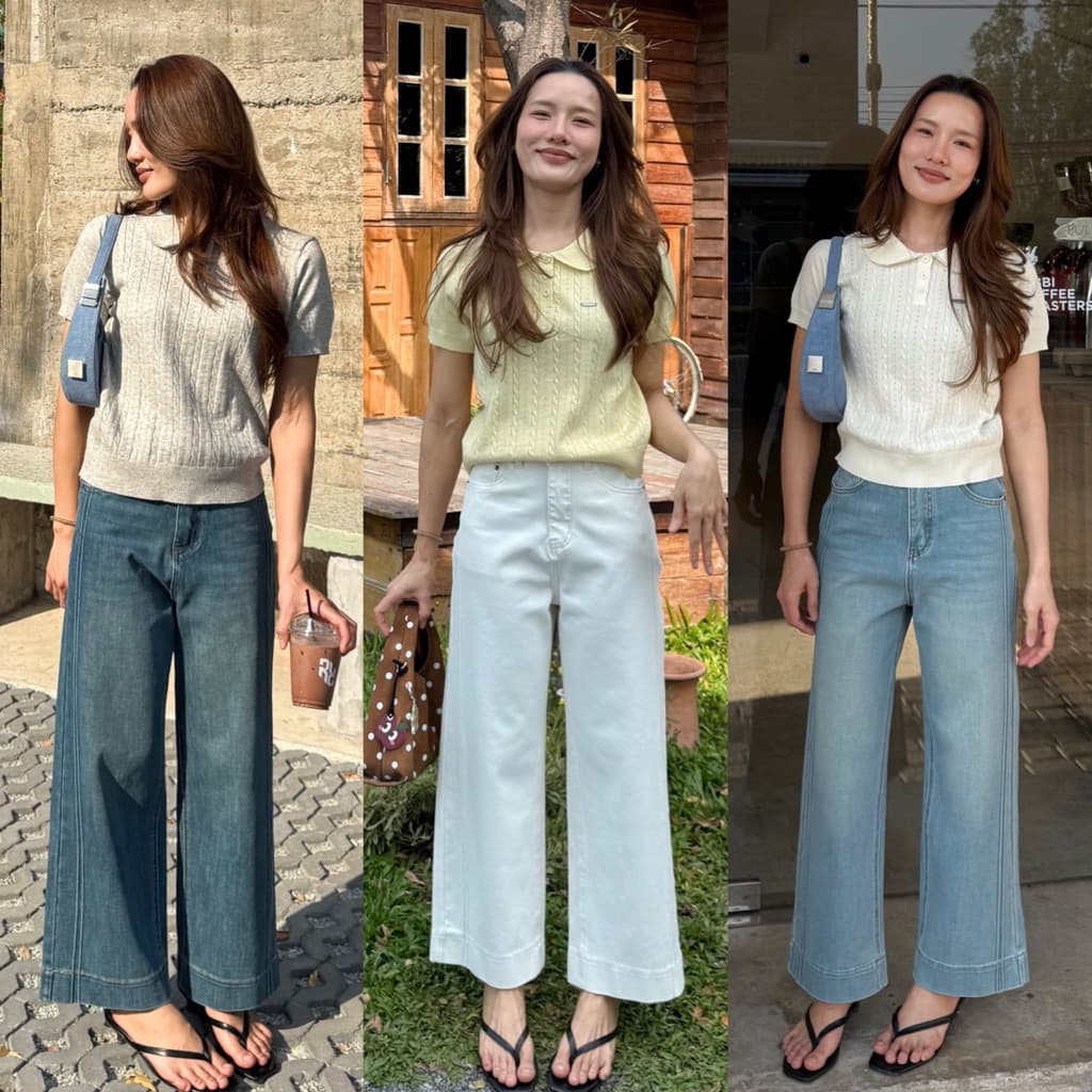 APPAREL.STORY - Daily Soft Jeans กางเกงยีนส์ขาเต่อผ้าพรีเมี่ยม