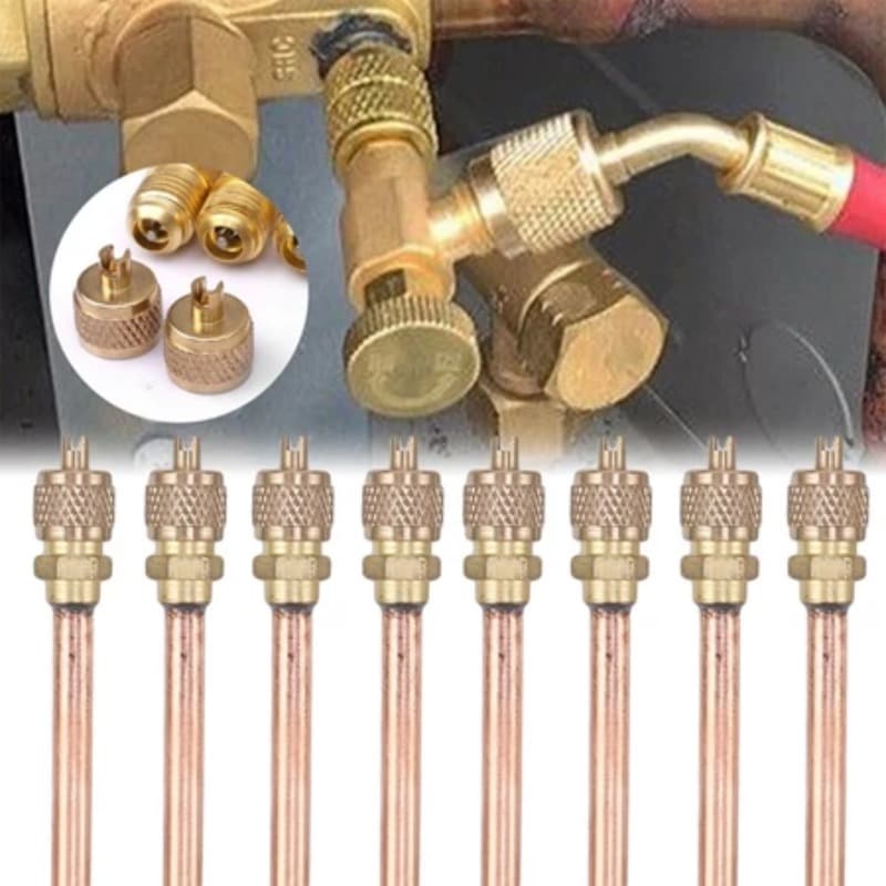 วาล์วลูกศร แพ็ค10ชิ้น วาล์วศร ศรน้ำยาแอร์ ศรตู้เย็น เติมน้ำยา Access valve 1/4นิ้ว ตู้แช่ ตู้เย็น แอร์ ยาว 10ซม. รูปที่ 4