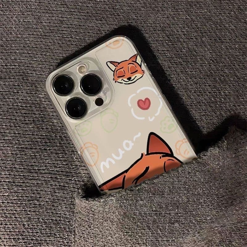 สินค้า ! ลาย Nick & Judy จาก Zootopia เคส iPhone 17/16/15/14/13/12/11/XS/7/8 คู่รัก IP เต็มไปด้วยความรัก รูปที่ 2