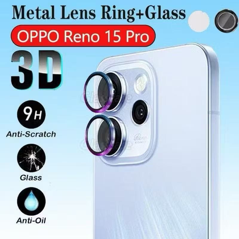 Oppo Reno 15 5G 2025 คลุมทั้งหมดเลนส์กล้องโลหะสําหรับ OppoReno15 Reno15 Pro 15F ตัวป้องกันกล้องแหวนเลนส์กล้องกระจกน รูปที่ 1
