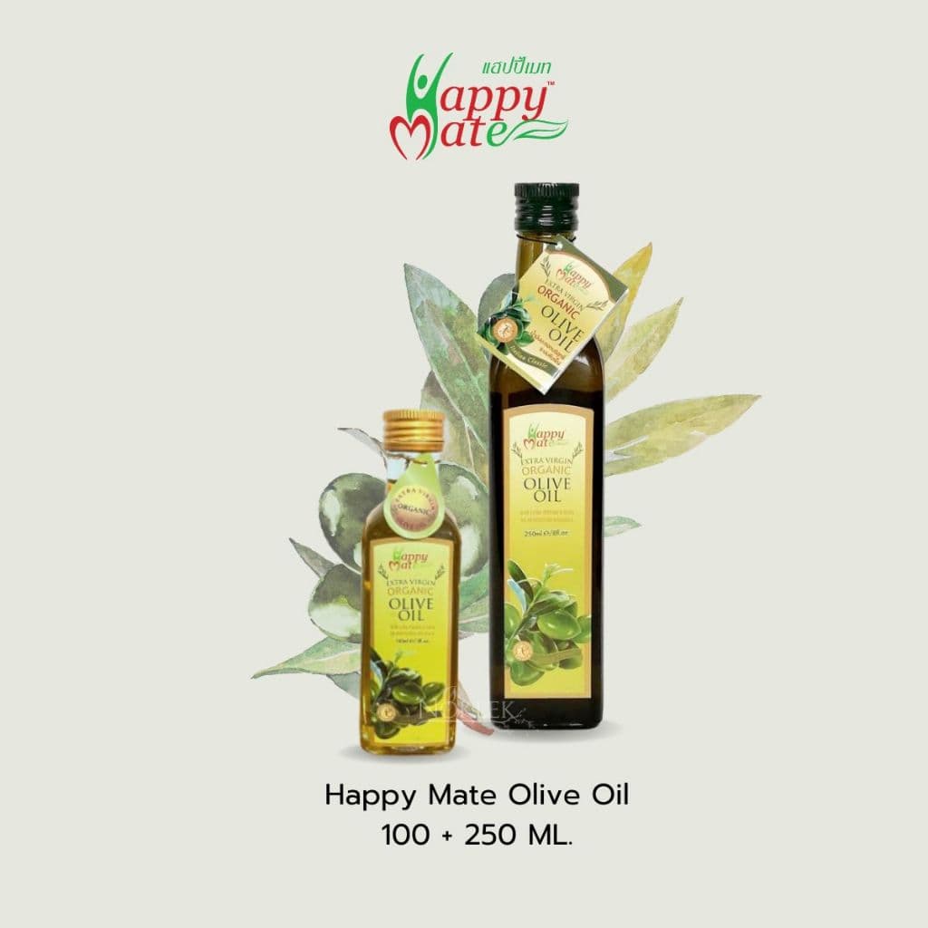 น้ำมันมะกอก Happy Mate แฮปปี้เมท ออแกนิค เอ็กซ์ตร้า เวอร์จิ้น โอลีฟ ออย ขนาด 100 มล. และ 250 มล. รูปที่ 5