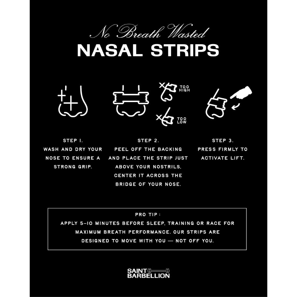 Saint Barbellion - Nasal Strip แผ่นแปะจมูก - No Breath Wasted ช่วยให้หายใจคล่องขึ้นระหว่างการออกกำลังกาย 20 ชิ้น รูปที่ 3