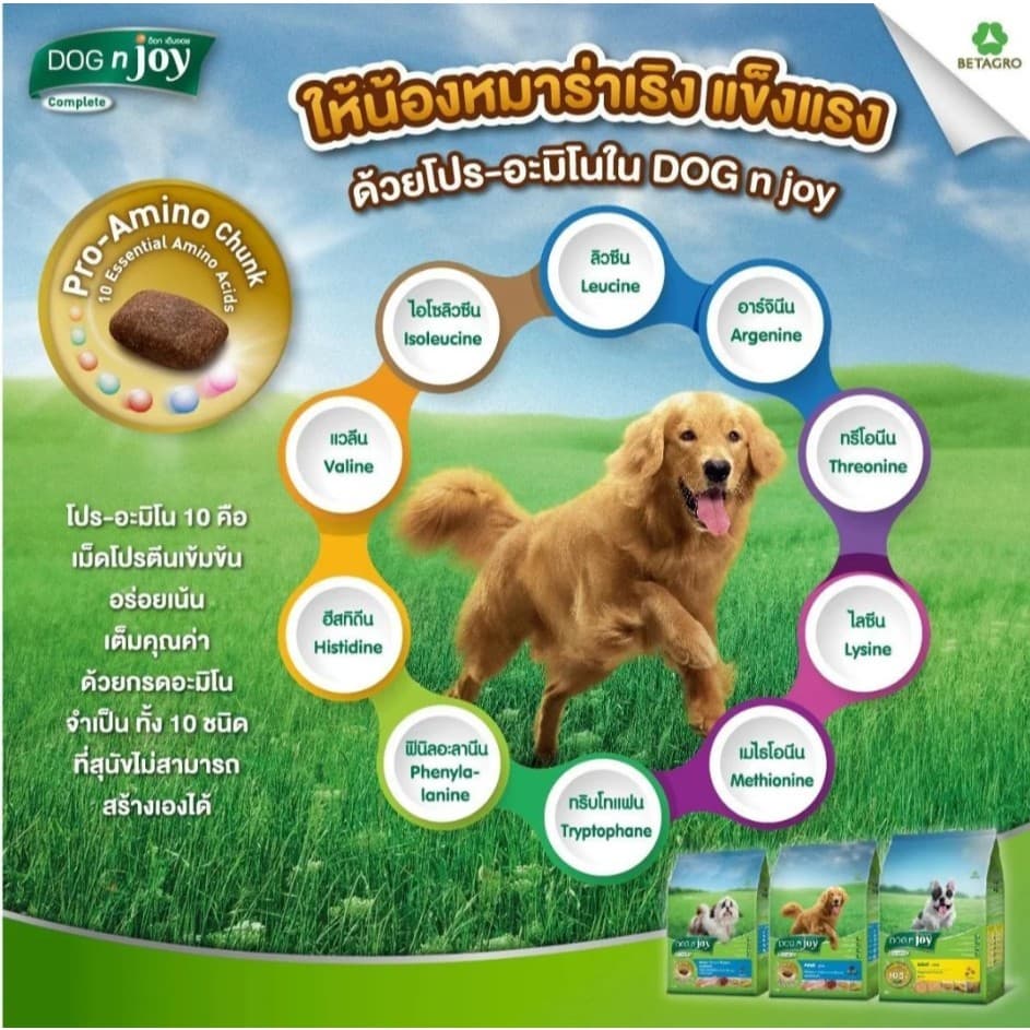 อาหารสุนัข Dog n joy 8-10 กิโลกรัม ยกกระสอบ ครบถ้วนด้วยสารอาหารที่จำเป็น รูปที่ 2