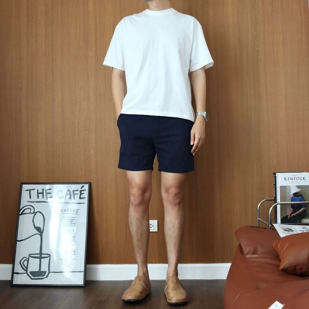 HIMSELF Chino Shorts กางเกงขาสั้นชิโน่ ทรงกระบอกเล็ก ความยาว 16 นิ้ว ใส่สบาย ทรงสวย รูปที่ 2