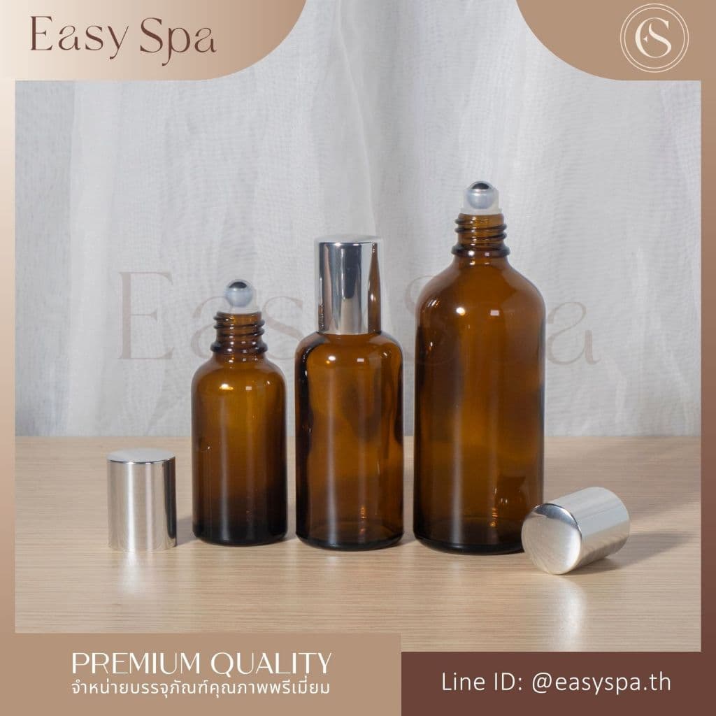 ขวดลูกกลิ้ง รีฟิลได้ หัวลูกกลิ้งสแตนเลส ขวดแก้วอโรม่า ขวดหยด 5ml 10ml 15ml 20ml 30ml 50ml 100ml ลูกกลิ้ง โรลออน รูปที่ 5