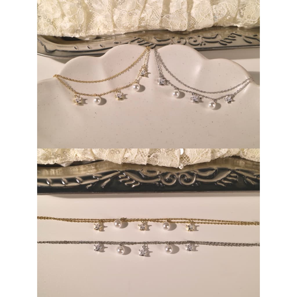 Socrush.bkk | WHISPERING STAR bracelet | SB-098 | สร้อยข้อมือ ดาว มุก เลเยอร์ รูปที่ 7