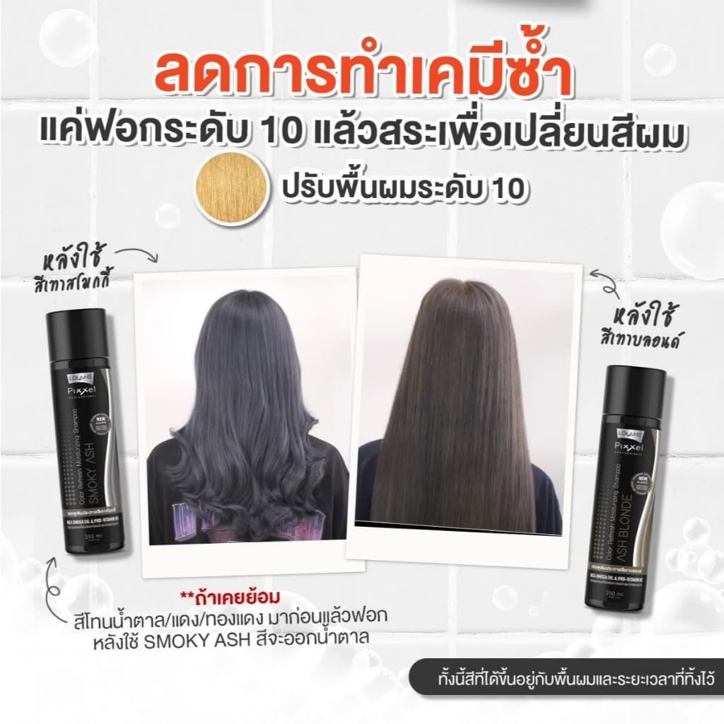 โลแลน พิกเซล คัลเลอร์ รีเฟรช แชมพู สีเทา 250 ml สีเขอร์รี่เรด / สีเทา Ash. รูปที่ 4