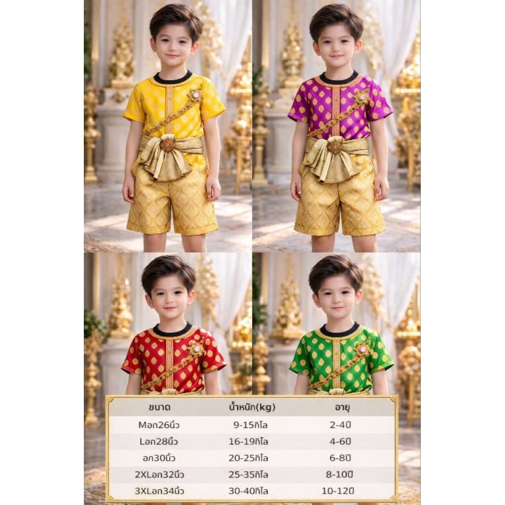 สุดปัง!! ชุดเด็กลายสไปและลายไทย งานพิมพ์ทั้งตัว สีสันสดใส 2-12ปีใส่ได้ลูกสาวลูกชายเด่นสุดๆ รูปที่ 8