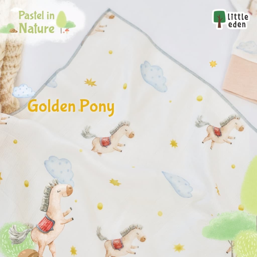 ใหม่! Little Eden - ผ้าอ้อมห่อตัวใยไผ่ 100% 40X40 นิ้ว รูปที่ 2