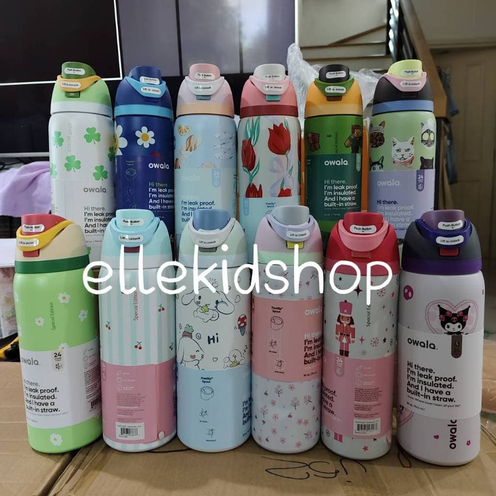 ขวดน้ำเก็บอุณหภูมิ Owala FreeSip สแตนเลส304 24oz /32oz เก็บเย็นยาวนาน ดีไซน์ฝาปิดแน่น ไม่หกไม่ซึม รูปที่ 1