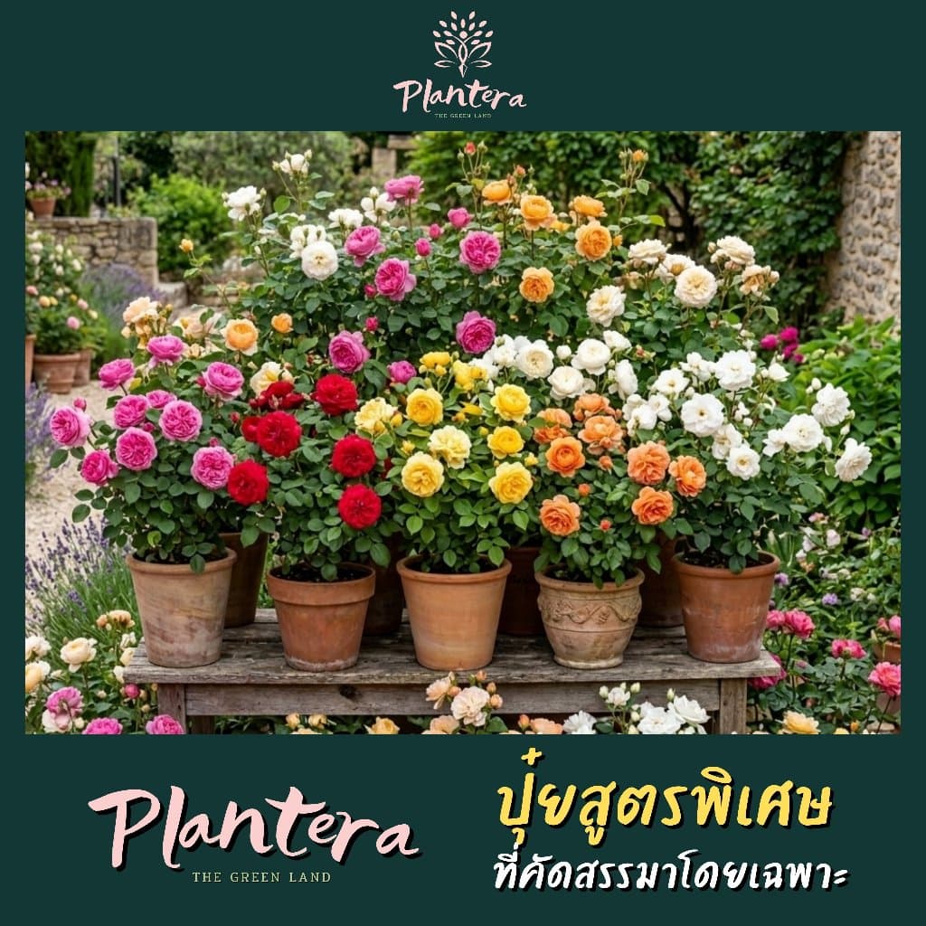 Plantera ปุ๋ยกุหลาบ เร่งดอกดก ขนาด 500 กรัม, 250 กรัม, 100 กรัม รูปที่ 2