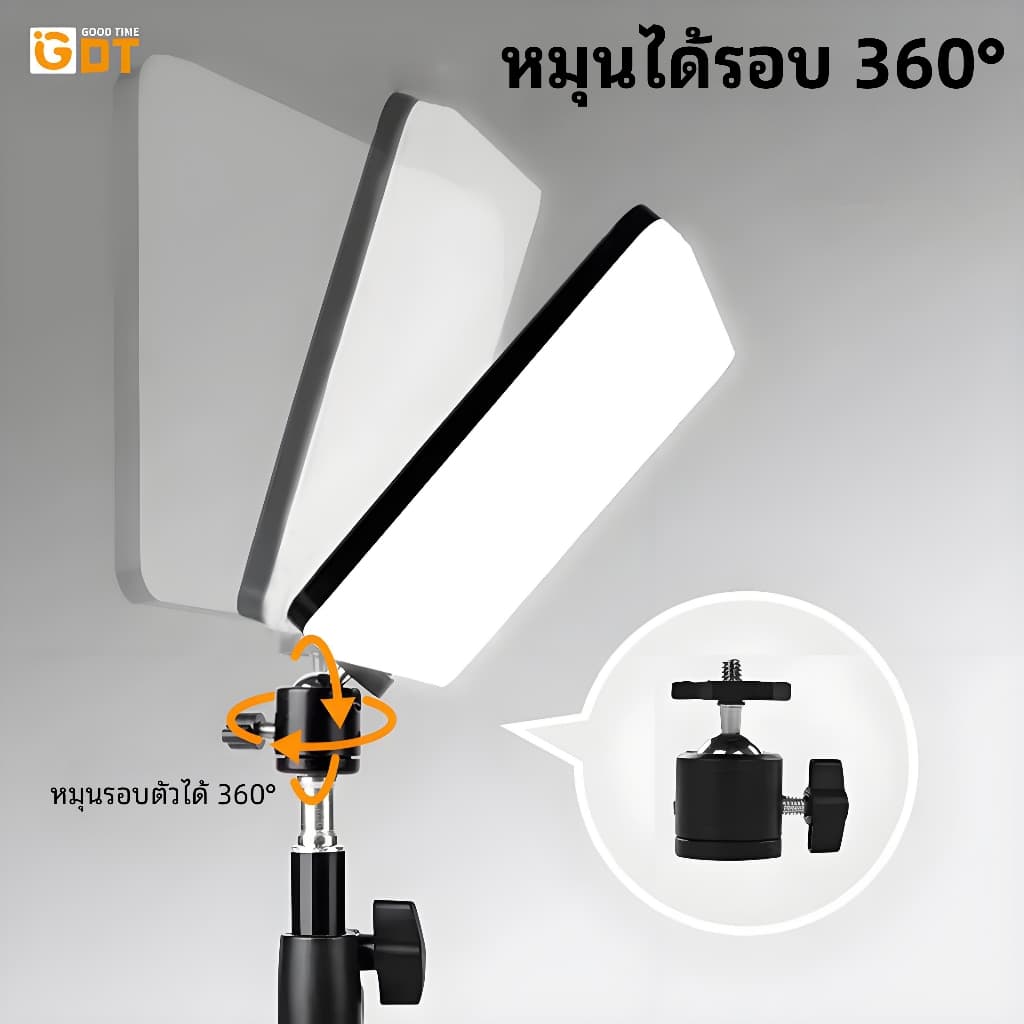 GDT 11นิ้ว ไฟไลฟ์สด ไฟไลฟ์สด LED Light Video Light ไฟสตูดิโอ+ขาตั้ง 2.1m รีโมทแสงได้ พร้อมรีโหมด Live Streaming Vlog รูปที่ 5