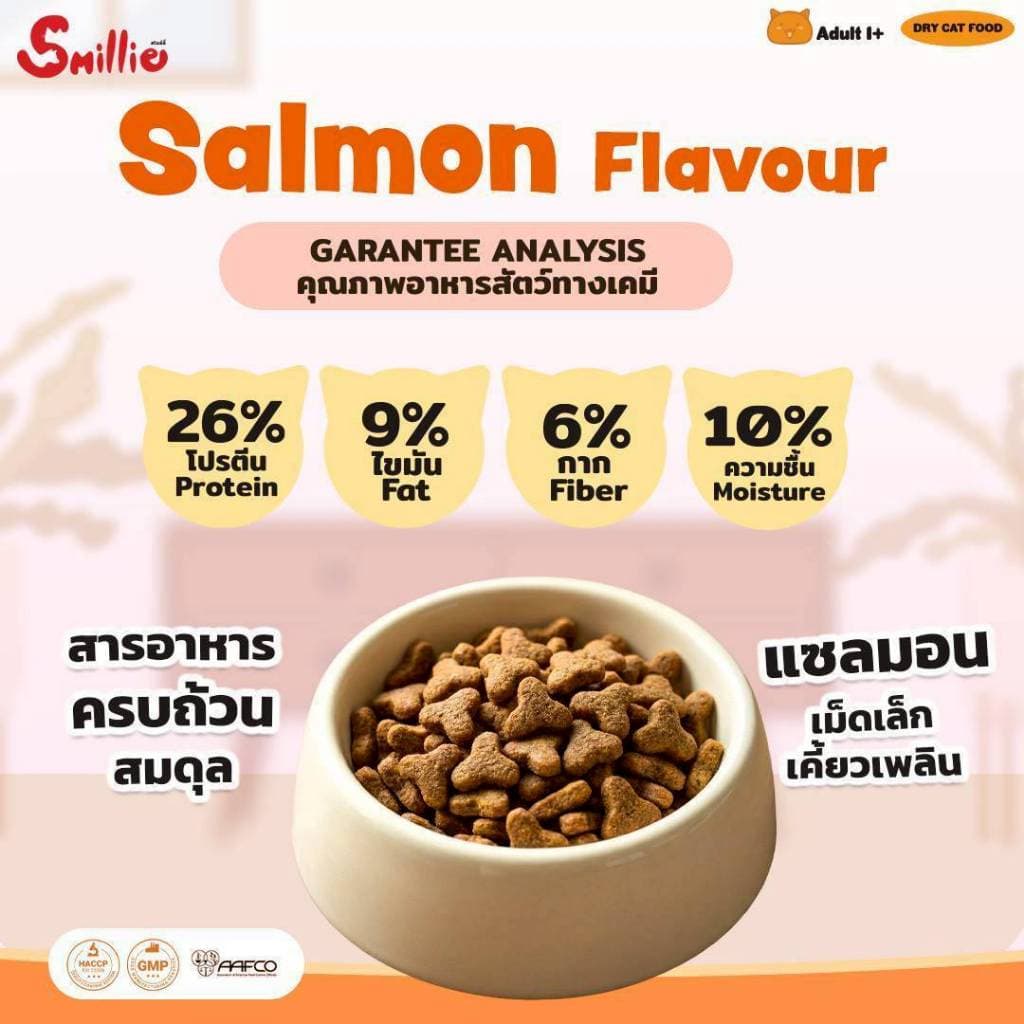 Smillie สไมล์ลี่ อาหารเม็ดแมว ถุง ไม่เค็ม 1 กิโลกรัม รูปที่ 6