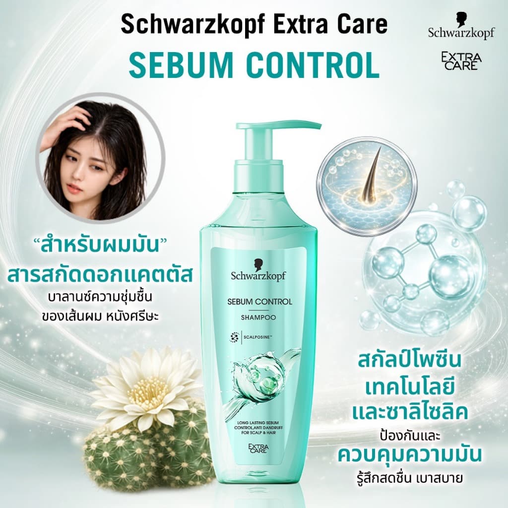 Schwarzkopf Extra Care Hydro Balance Conditioner 400ml เอ็กซ์ตร้า แคร์ ไฮโดร บาลานซ์ ครีมบำรุงผม 400มล รูปที่ 2