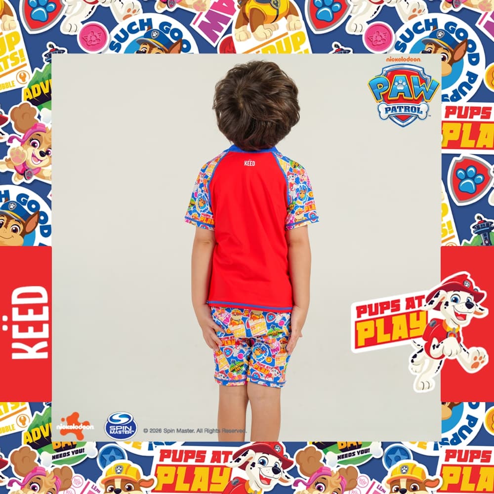 NEW KEED X Paw Patrol Collection ชุดว่ายน้ำเด็กผู้ชาย สีแดงน้ำเงิน กัน UV50+ รูปที่ 4