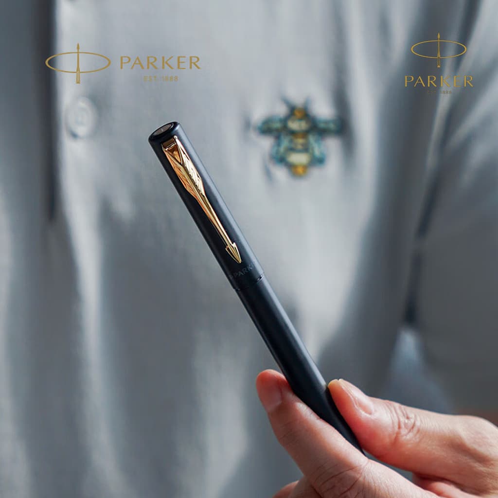 สลักชื่อฟรี Parker Vector XL Premium Rollerball Pen Gold Trims Collection ปากก โรลเลอร์บอลเว็คเตอร์ เอ็กซ์แอล คลิปทอง รูปที่ 3