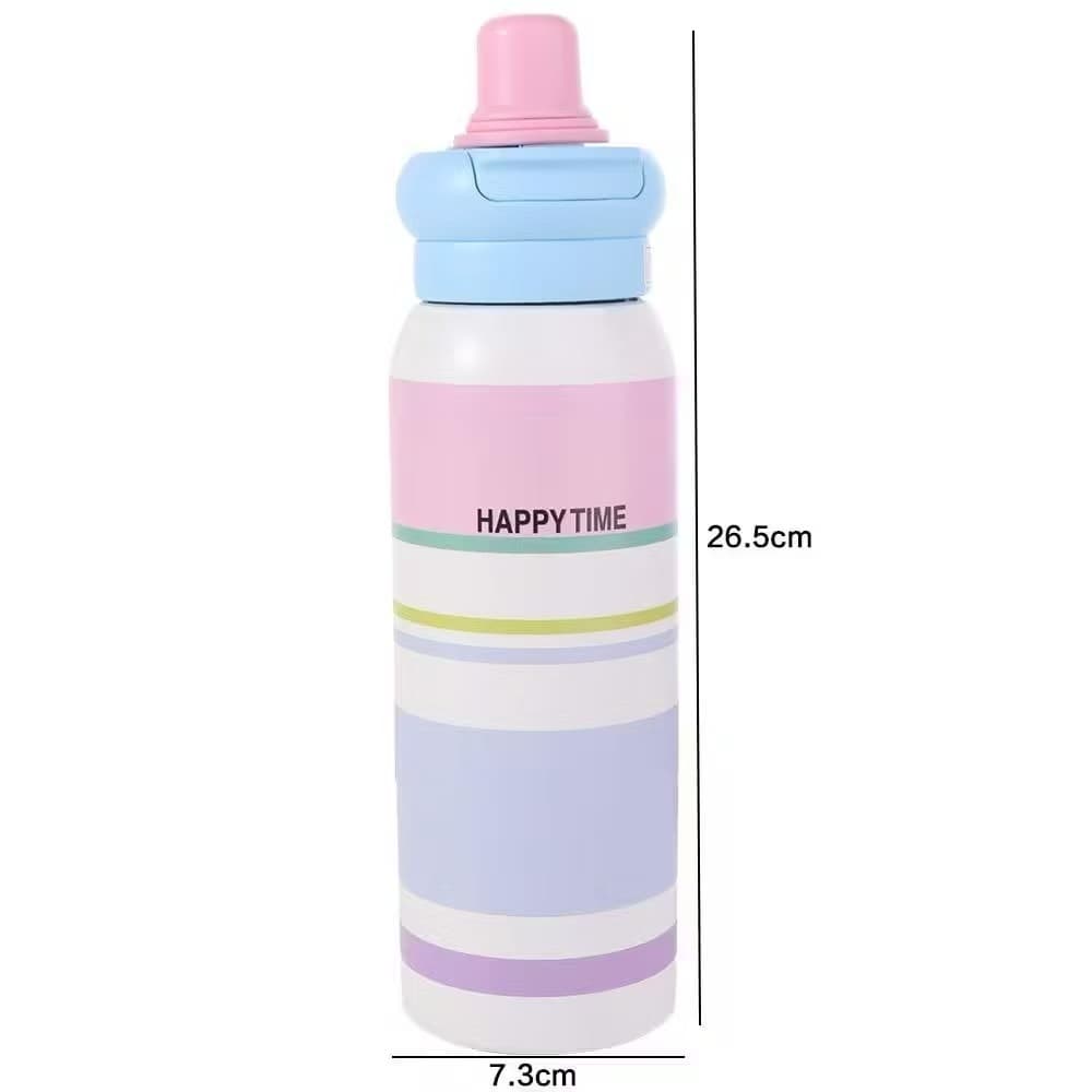 กระติกน้ำลายการ์ตูน 650ML ขวดน้ำอย่างดี SUS316 เก็บเย็น/ร้อนได้ ทนทาน ไม่มีใอน้ำ มีหลอด มีฝาปิด ขวดน้ำพกพาน่ารักๆส่งเร็ว รูปที่ 7