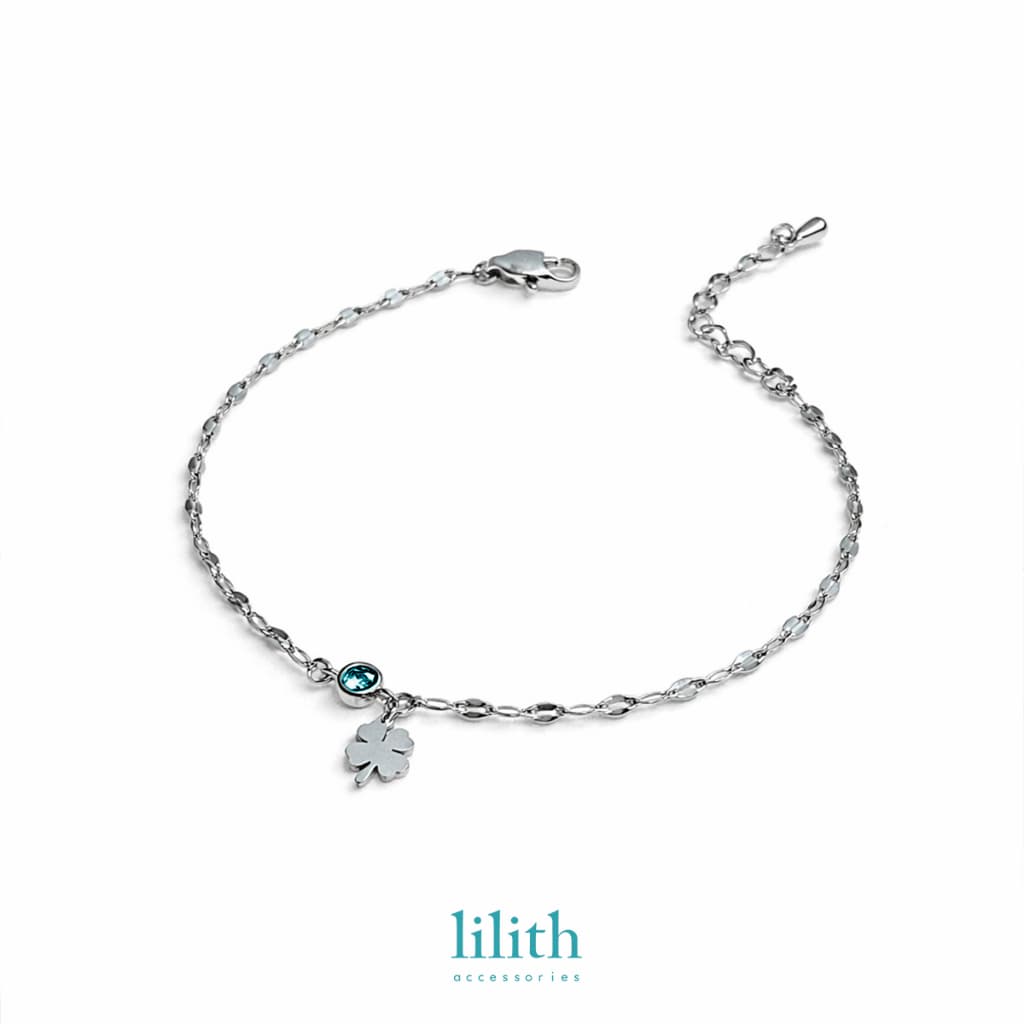 Lilith - Lucky clover Bracelet สร้อยข้อมือ จี้ใบคลเวอร์ รูปที่ 3