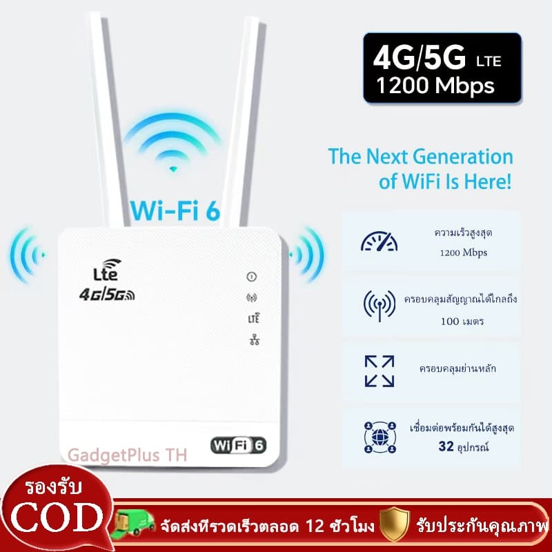2026 รุ่นใหม่ เร้าเตอร์ใส่ซิม 4G/5G เราเตอร์wifi Router 300Mbps ใช้ได้กับซิมทุกเครือข่ายเสียบใช้เลยไม่ติดตั้ง 2.4Ghz รูปที่ 1