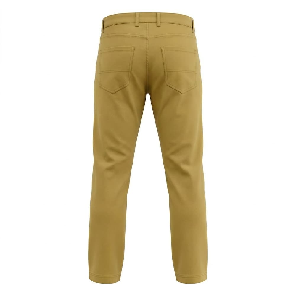 DAVIE JONES กางเกงชิโนผู้ชาย Slim Tapered Fit Chino Pants สีกรม ดำ กากี PL0005 รูปที่ 7