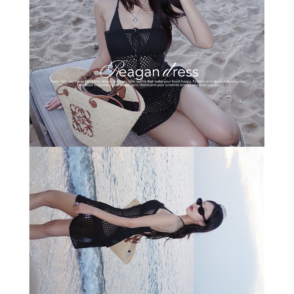 ICEBLINK | Reagan short dress เดรสสั้นไหมพรมเกาะอก เชือกผูกหน้า รูปที่ 5