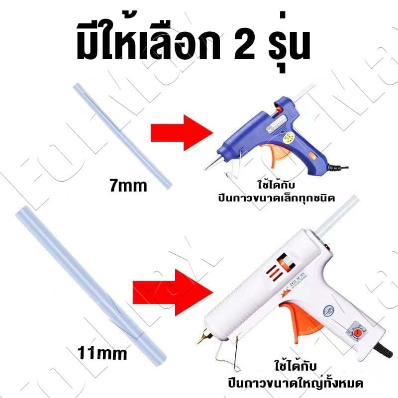 7/11mm แท่งกาวงานฝีมือ ทําเอง แบบพกพา แท่งกาว คุณภาพสูง อุปกรณ์กาวร้อนละลายโปร่งใส รูปที่ 2