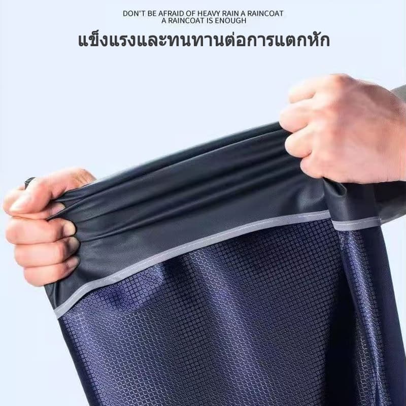 BUBBLE เสื้อกันฝนผู้ใหญ่ กันน้ำ ทนทาน ข้อมือยางยืด ขนาดเดียวใส่ได้ทุกคน รถจักรยานยนต์ Rain Coat รูปที่ 7