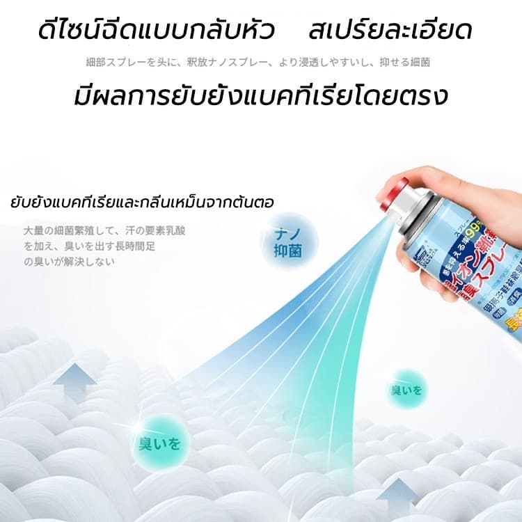 ซื้อ 3 แถม 1 สเปรย์กำจัดกลิ่นรองเท้า 360ML สเปรย์ดับกลิ่นเท้า ปลอดภัย มั่นใจไร้กลิ่น ตลอดวัน ดับกลิ่ รูปที่ 5