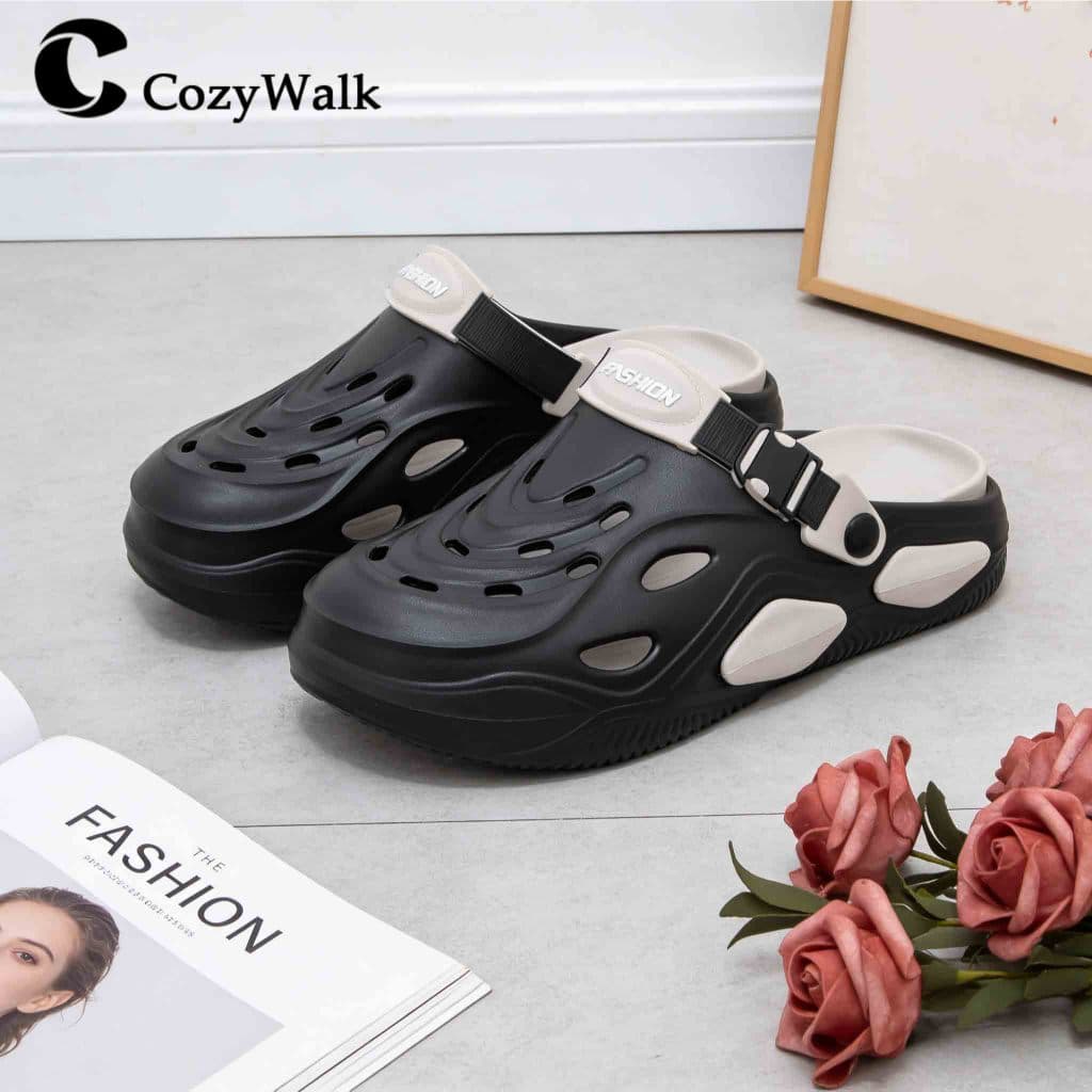 CozyWalk รองเท้าลำลองผู้ชาย แบบสวม กันน้ำ นุ่ม เบา พื้นกันลื่น มีสายรัดหลัง ใส่ได้2แบบ ไซซ์ 40-45 ในไทย รูปที่ 5