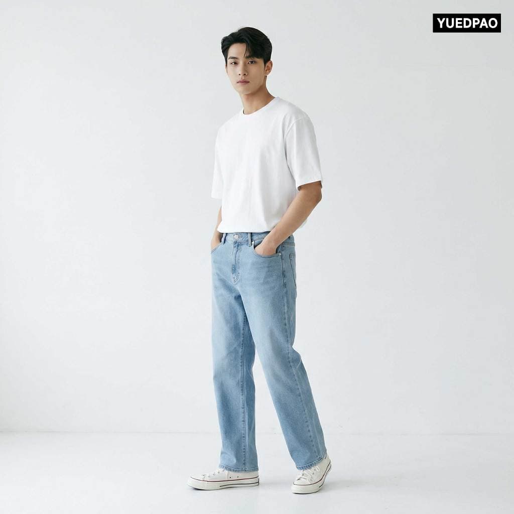 Yuedpao Smooth Flex Jeans กางเกงยีนส์ผู้ชายทรงกระบอก ยืดแต่ไม่ย้วย ยีนส์ยืด กางเกงยีนส์ รูปที่ 7