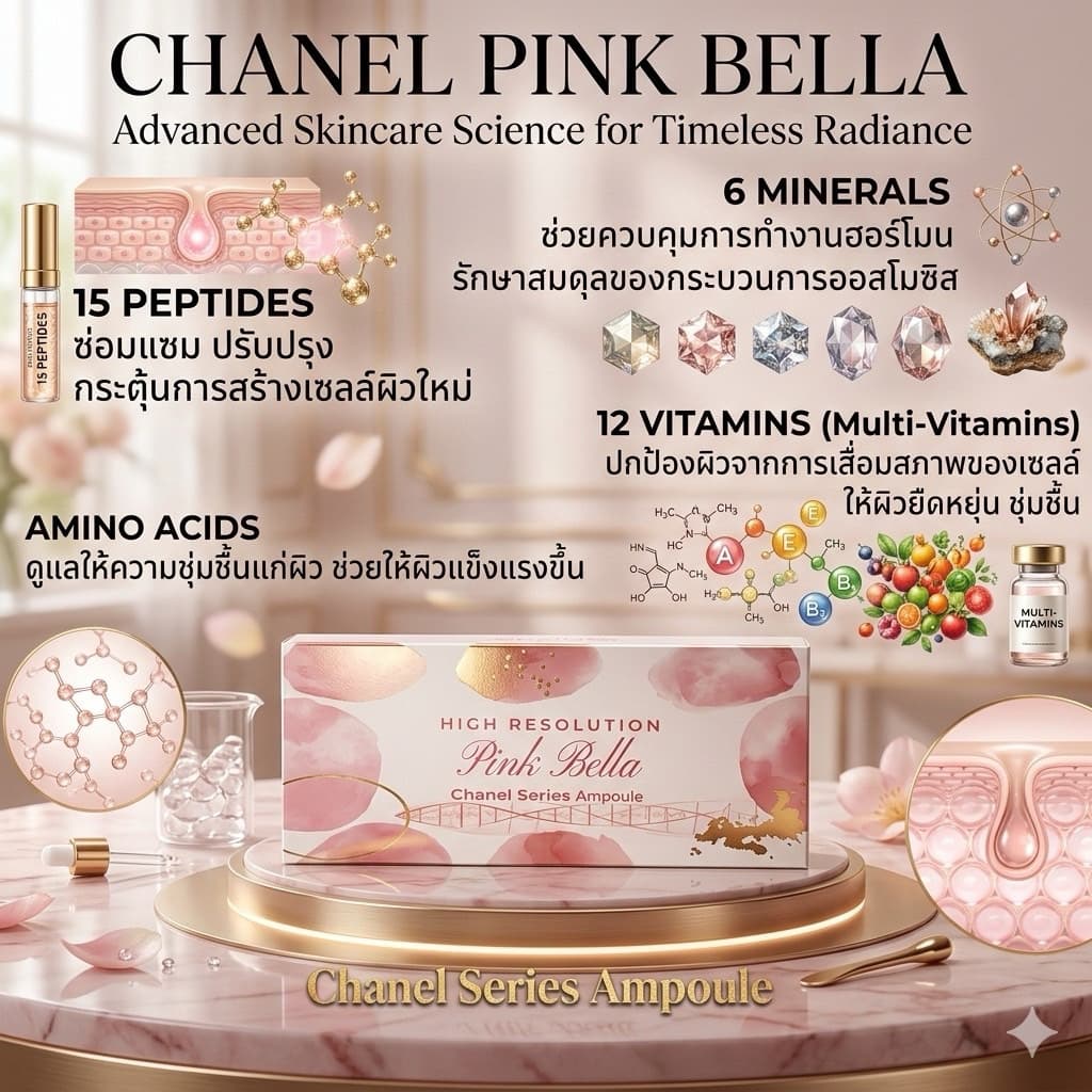 PINK BELLA CHANEL Series Ampoule อย.ไทย เช็คแท้ถูกชัวร์ รูปที่ 6