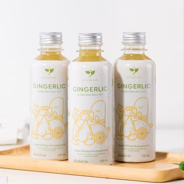 GINGERLIC น้ำกระเทียมขิงสกัด น้ำสมุนไพรสกัดเย็น กระเทียม ขิง มะนาว น้ำแอปเปิ้ลไซเดอร์ รูปที่ 3