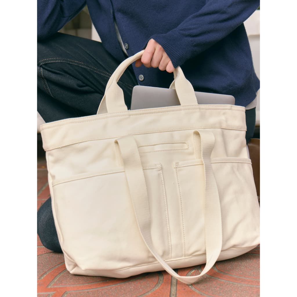 COVE Daytrip Canvas Tote กระเป๋าใส่โน๊ตบุ๊ค / Laptop 15 นิ้ว กระเป๋าสะพายไหล่ ผ้าแคนวาส น้ำหนักเบา รูปที่ 5