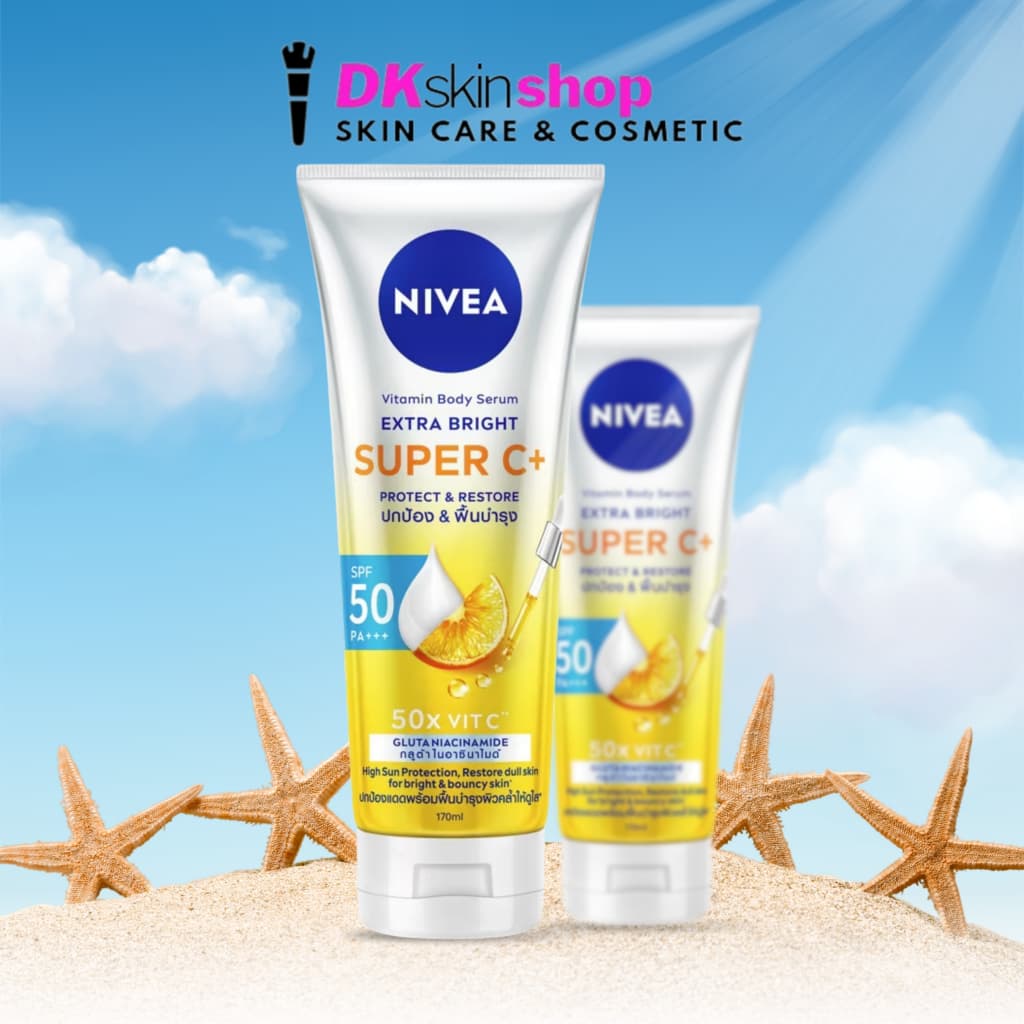 นีเวียเอ็กซ์ตร้าไบร์ท ซุปเปอร์ซี พลัส เซรั่ม Nivea Extra Bright Super C+ SPF50 PA+++ มี 4 ขนาดให้เลือก รูปที่ 2
