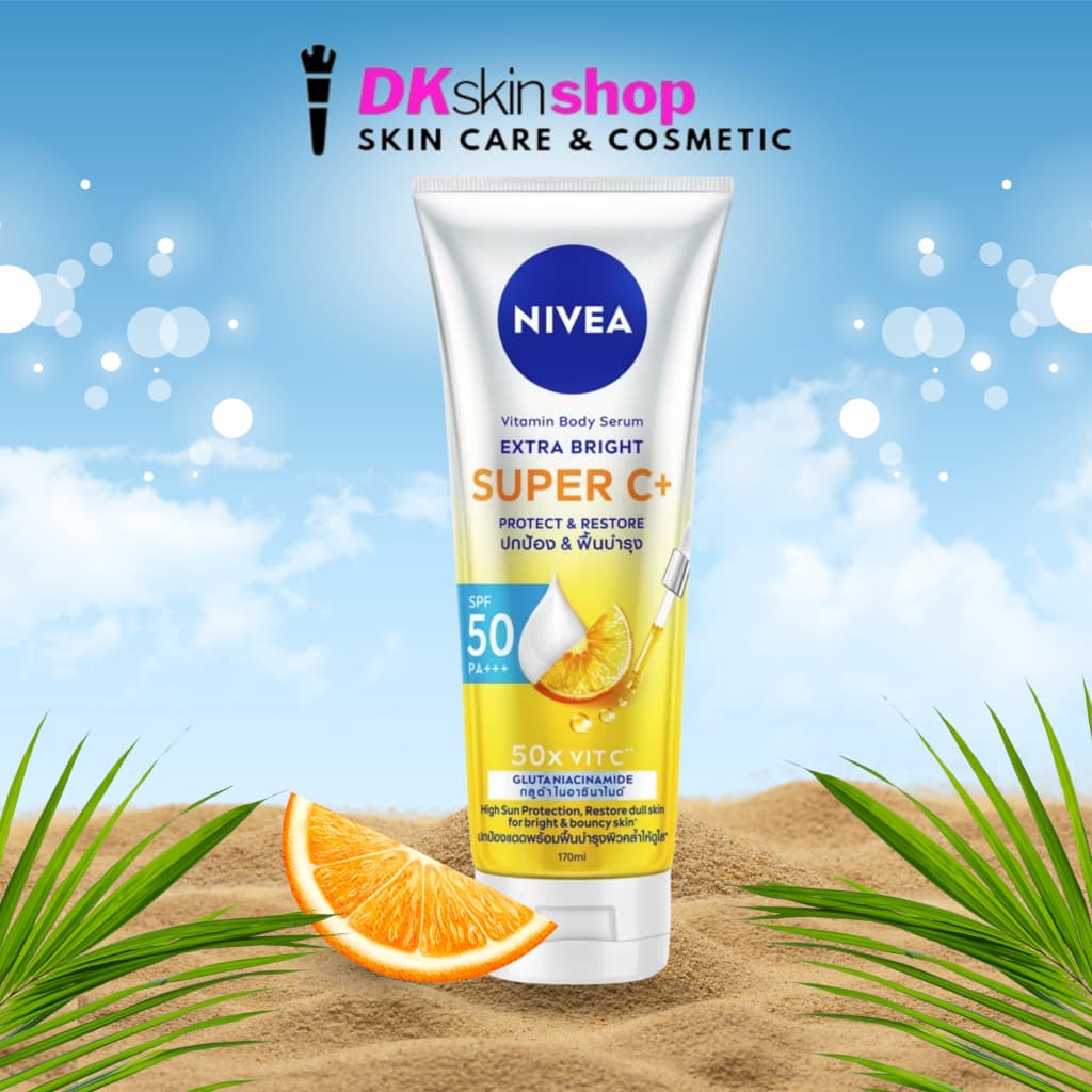 นีเวียเอ็กซ์ตร้าไบร์ท ซุปเปอร์ซี พลัส เซรั่ม Nivea Extra Bright Super C+ SPF50 PA+++ มี 4 ขนาดให้เลือก รูปที่ 4