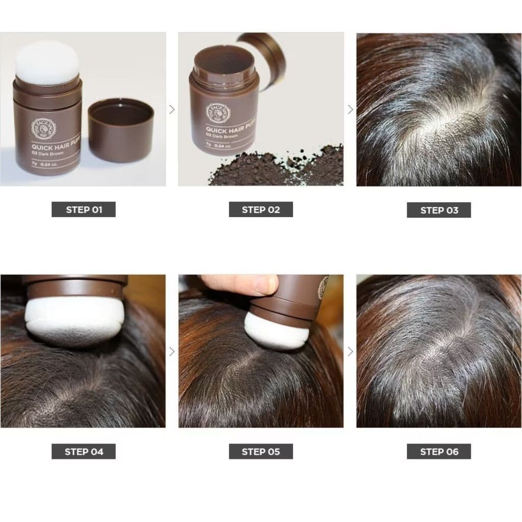 The Face Shop Quick Hair Puff เป็นคุชชั่นพัฟสำหรับปิดเหม่งและผมบาง รูปที่ 4
