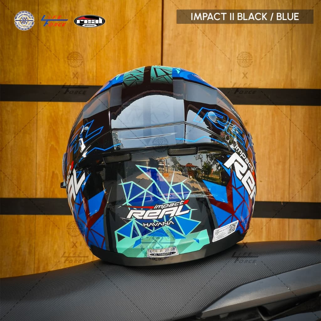 หมวกกันน็อค Real รุ่น Havana Impact2 ทรงเปิดหน้า Open Face แว่น 2 ชั้นมีให้เลือก 3 สี 5 Size รูปที่ 6