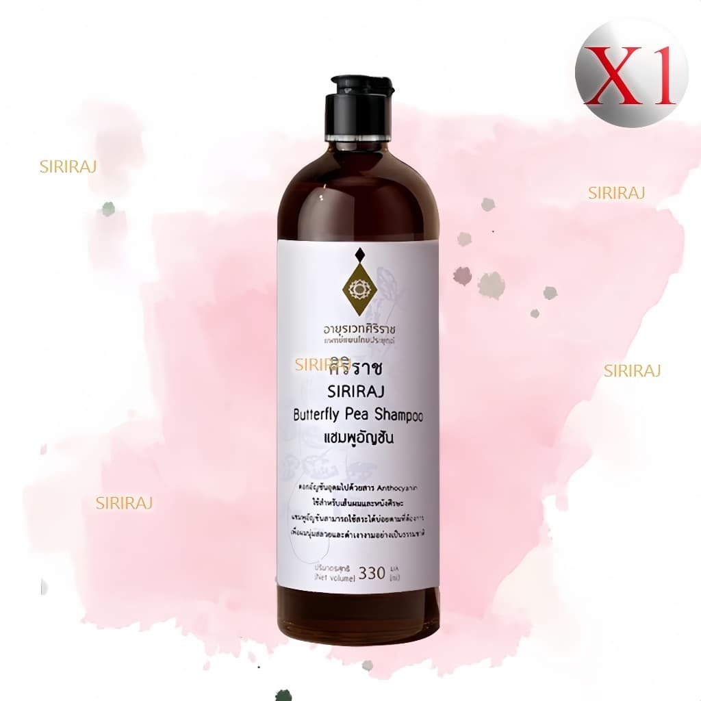 ศิริราช อายุรเวท แชมพูอัญชัน Butterfly Pea Shampoo แชมพูสระผม ยาสระผม บำรุงเส้นผม ทำความสะอาดหนังศีรษะ เพิ่มความชุ่มชื้น รูปที่ 1