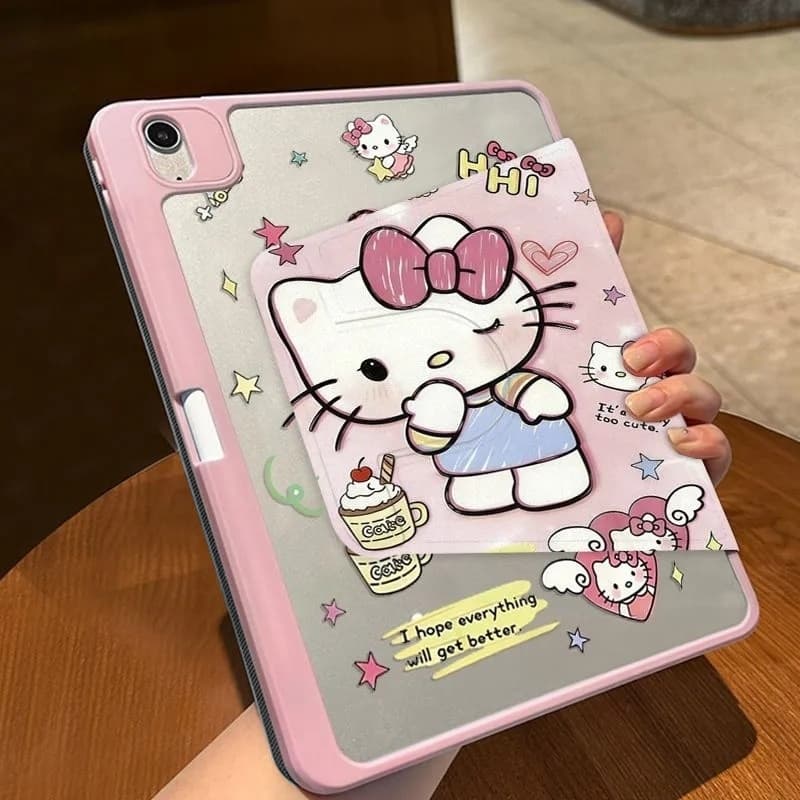 ออกให้ 24 ชมเคสไอแพด การหมุน 360° Hellokitty Gen12 Air7 11 Air8 11 Pro12.9 Gen11 น่ารัก เคสipad รูปที่ 6
