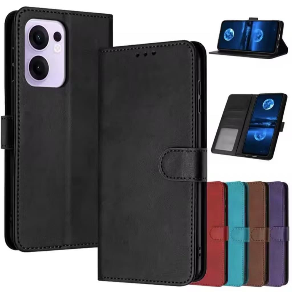 เคสฝาพับ ล็อค สําหรับ OPPO A6 A6X A5Pro A3X A3Pro A60 A38 A18 A58 A16 A16K A15 A15S A95 A54 A5X A74 A17 A57 A15 แม่เหล็ก รูปที่ 1