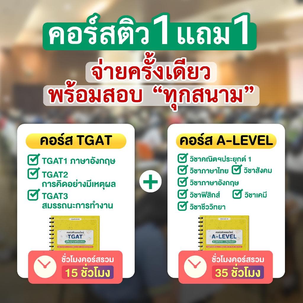 หนังสือคอร์สติว TGAT+A-LEVEL ทุกวิชา รูปที่ 4