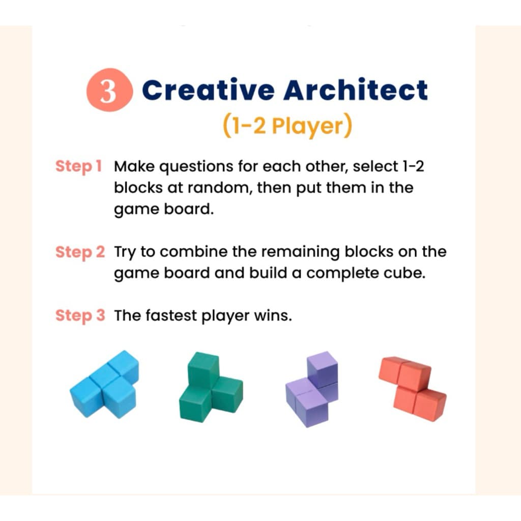 Logic Top Puzzle Cubes ของเล่นไม้เสริมพัฒนาการ ฝึกทักษะการแก้ปัญหา และมิติสัมพันธ์ เด็ก 3 ปีขึ้นไป รูปที่ 7