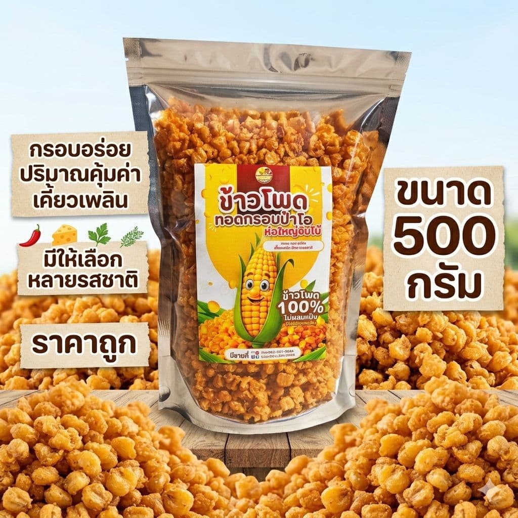 ข้าวโพดทอดกรอบ 500 กรัม รูปที่ 8